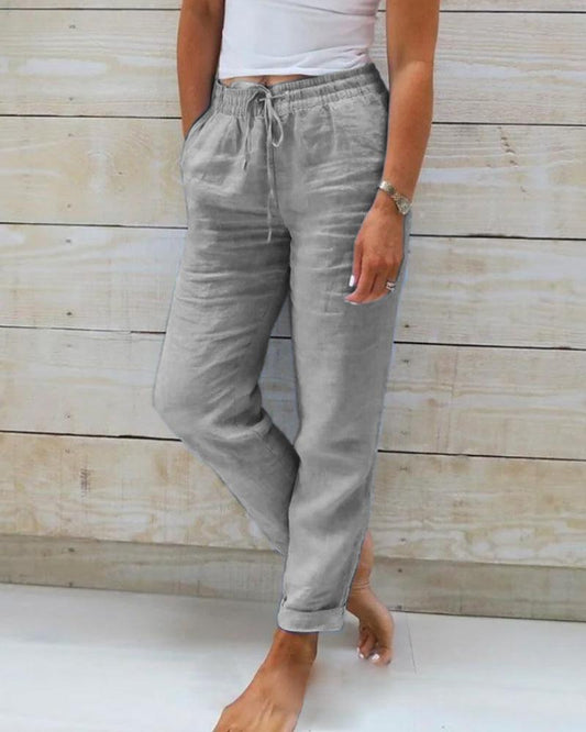 Women's Casual Trousers Elastic Waist Breathable Drawstring