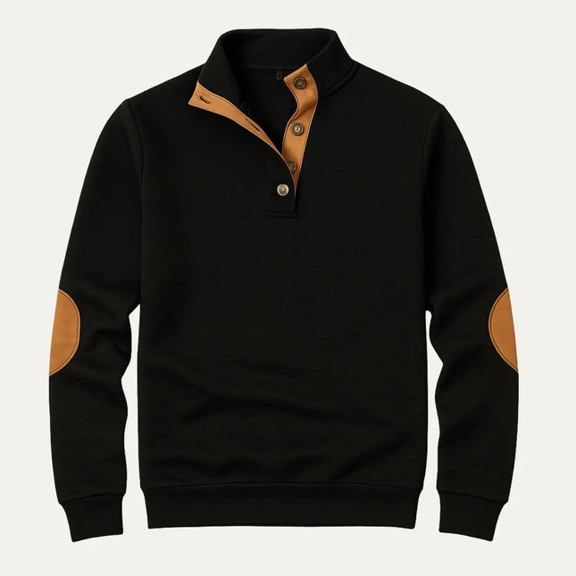 Men's Quarter Zip Jumper Cotton Blend