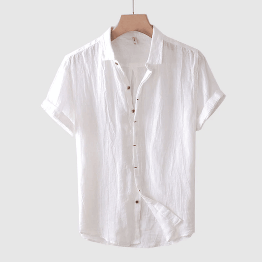 Men's Linen Shirt Lightweight Breathable Classic Style