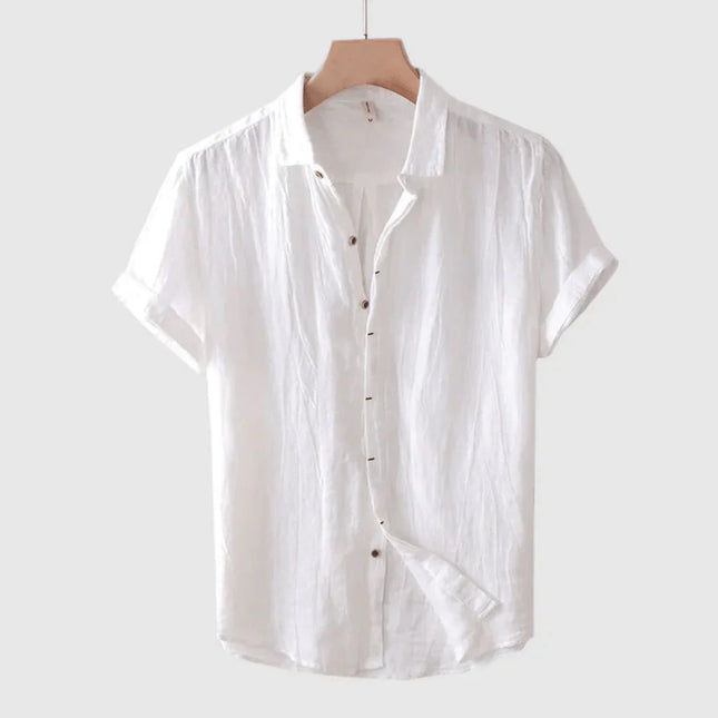 Men's Linen Shirt Classic Style Lightweight Breathable