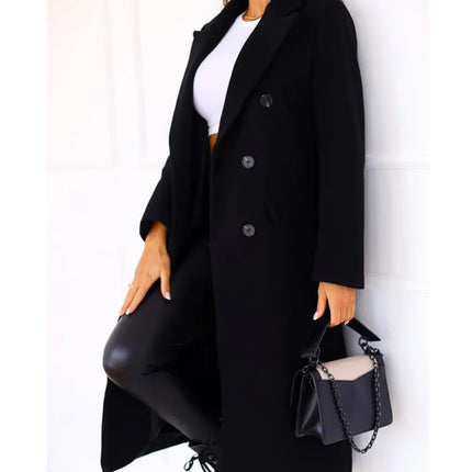 Women's Long Trenchcoat Elegant Fitted