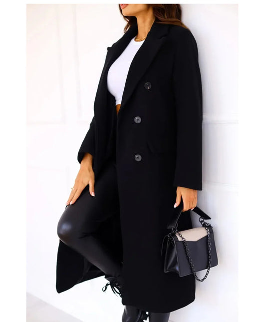 Women's Long Trenchcoat Elegant Fitted