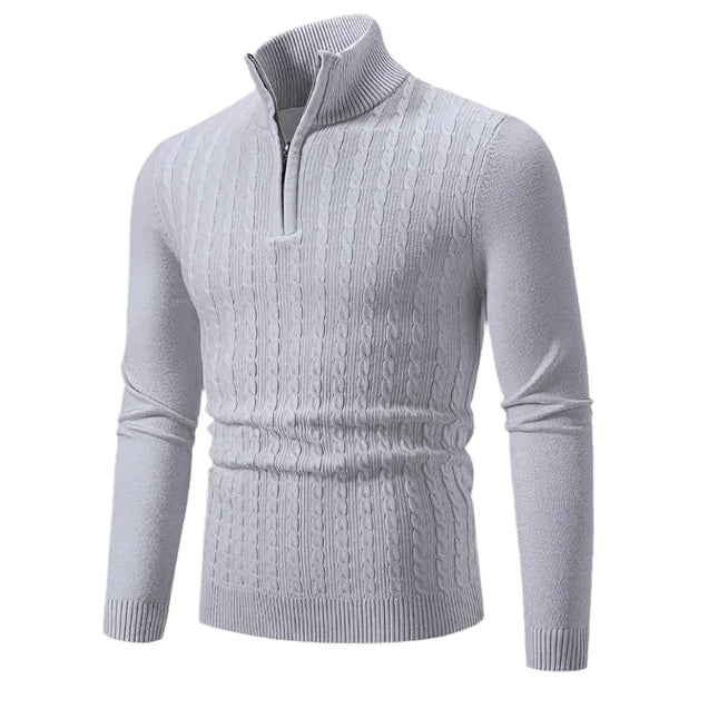Men's Half Zip Jumper Wool Blend