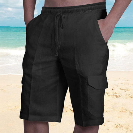 Men's Cargo Shorts Linen Summer Style