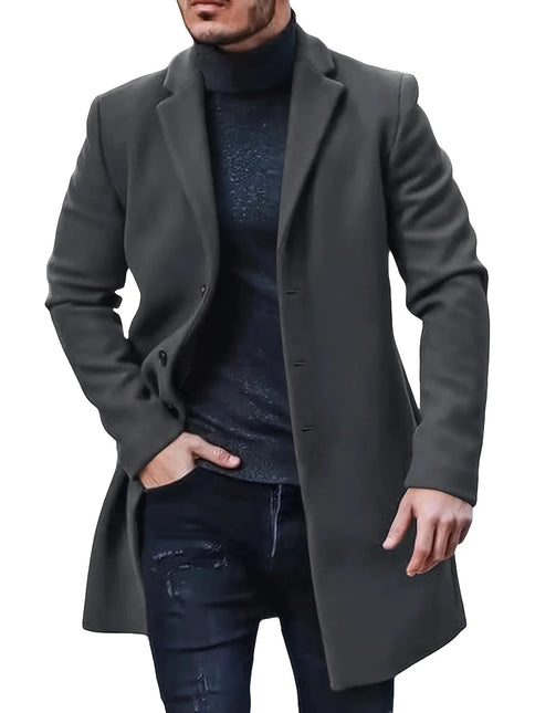 Men's Elegant Single Breasted Winter Jacket