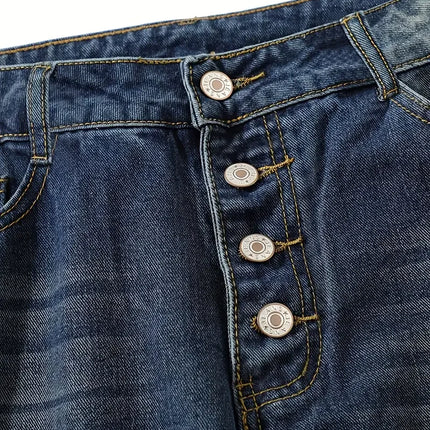 Women's Loose Fit High-Waisted Denim Jeans