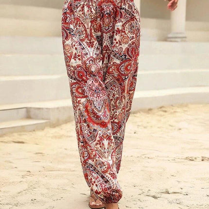 Women's Harem Trousers Bohemian Elephant Print