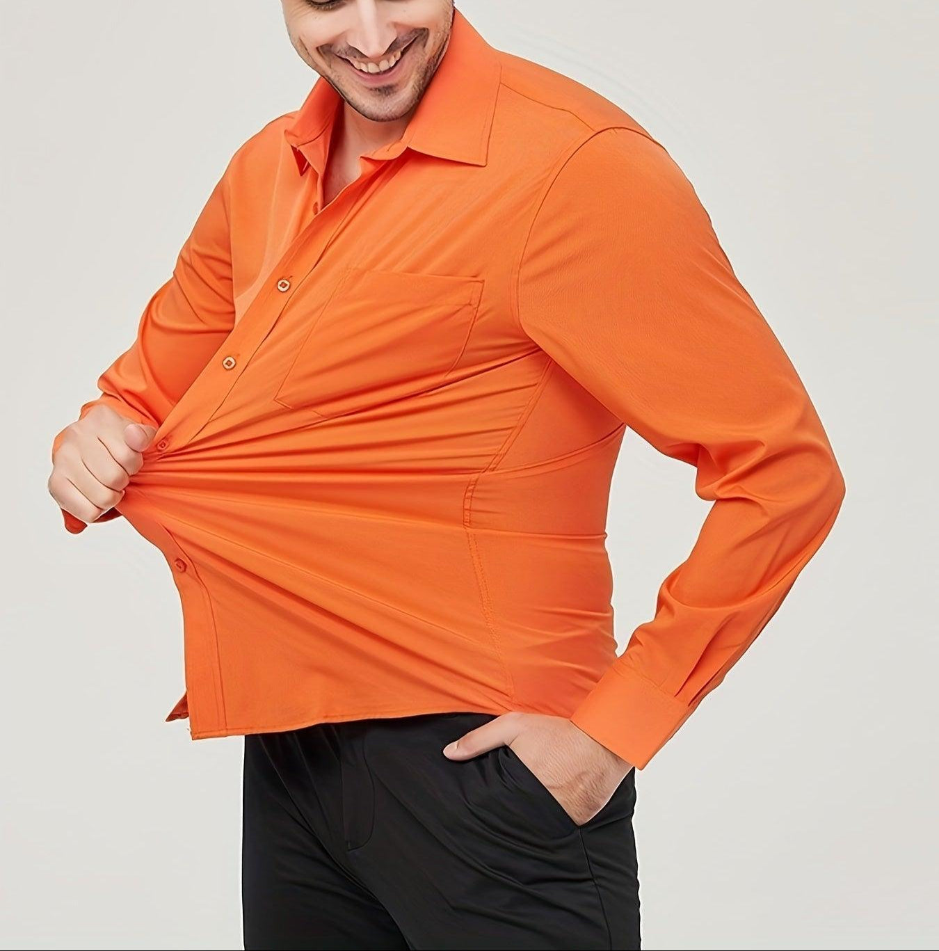 Men’s Long Sleeve Dress Shirt Cotton Breathable Modern Fit