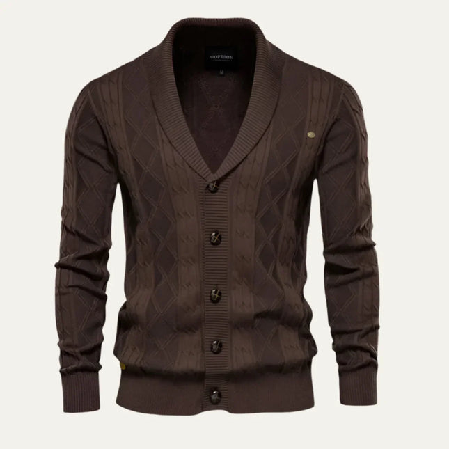 Men’s Elegant Cardigan Wool Blend