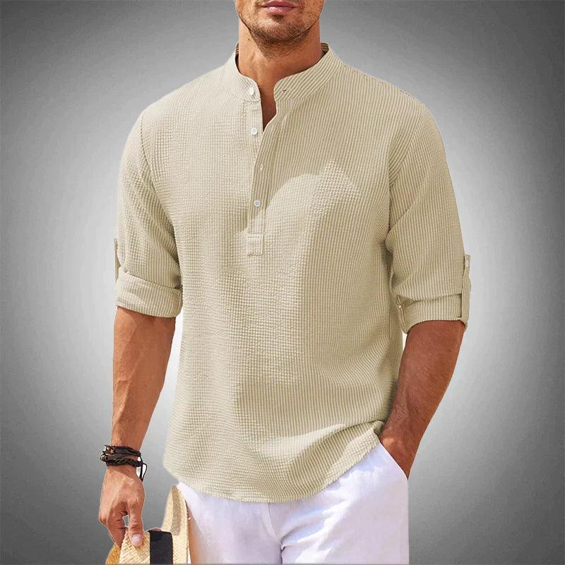Men's Mandarin Collar Shirt Lightweight