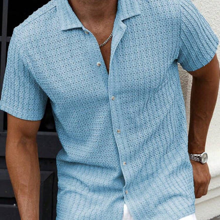 Men's Casual Shirt Slim Fit Short Sleeve