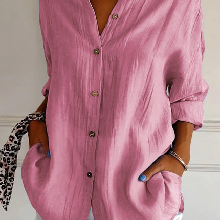 Women's Long Sleeve Button-Down Shirt Casual Style