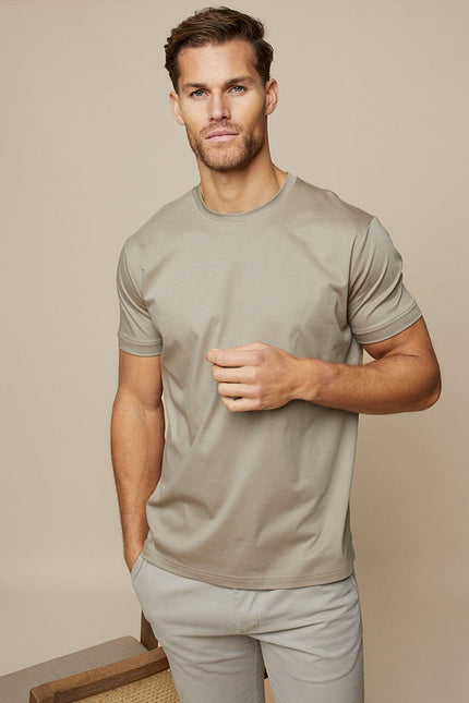 Men’s Short Sleeve Crew Neck T-Shirt Cotton Blend Relaxed Fit
