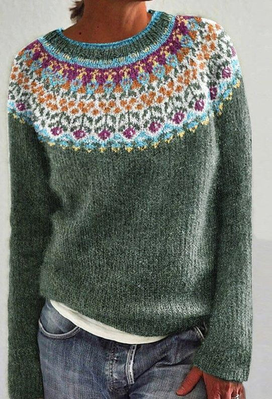 Women's Textured Sweater Elegant Fabric