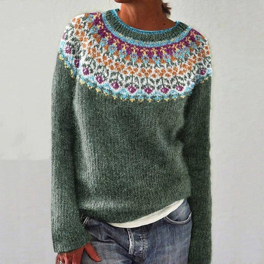 Women's Textured Sweater Elegant Fabric