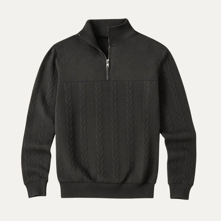 Men's Cable Knit Half Zip Jumper