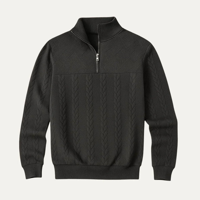 Men's Cable Knit Half Zip Jumper