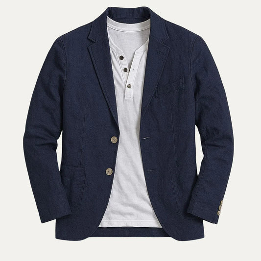 Men's Linen Blazer - Riviera Style for Summer Weddings and Formal Occasions