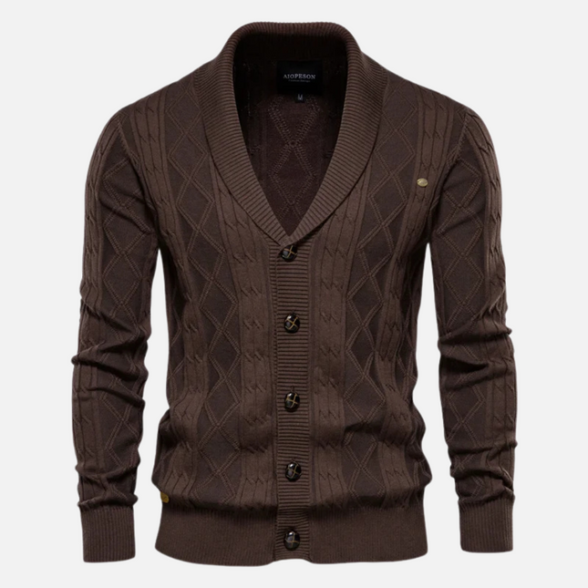 Women's Argyle Knit Cardigan