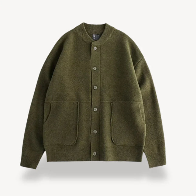 Men's Wool Cardigan Button-Up