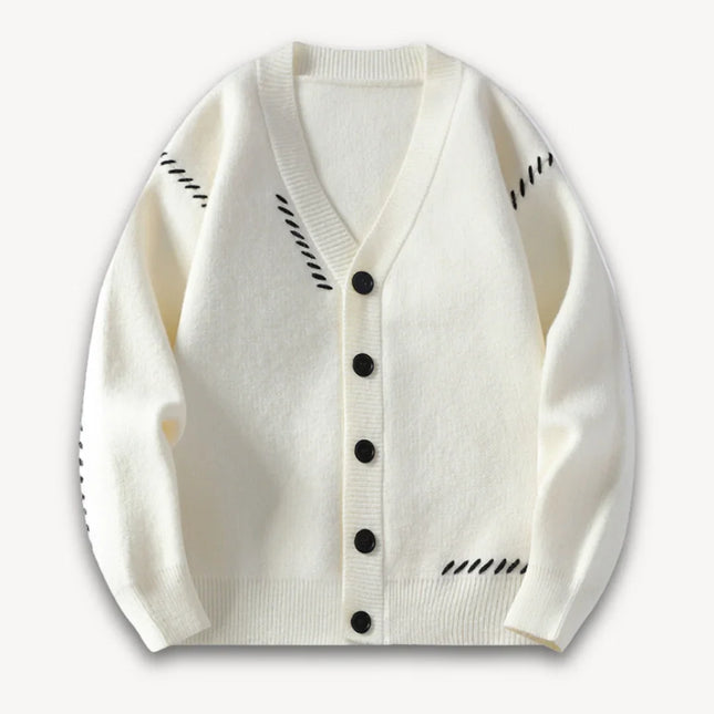 Men's Knitted Cardigan Sweater Wool Blend