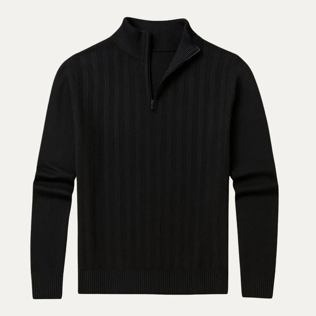 Men's Half Zip Jumper Wool Blend