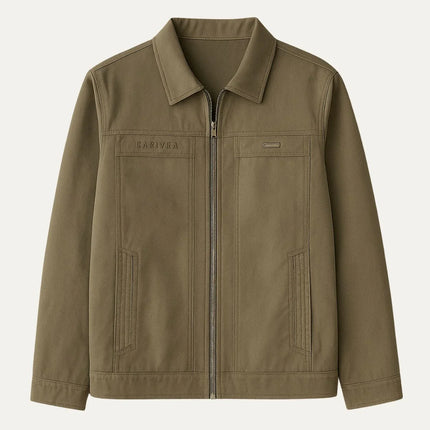 Men's Zip Front Harrington Jacket Cotton