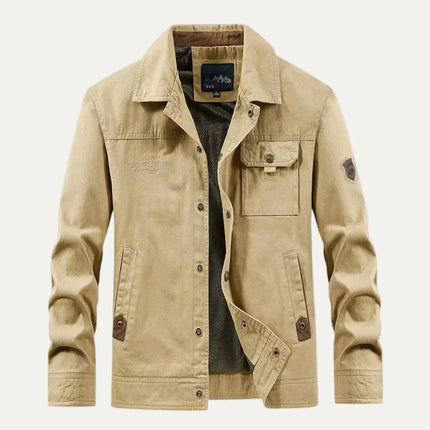 Men's Cargo Jacket Waterproof Multi-Pocket Design