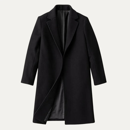 Men's Mid Length Coat Wool Blend