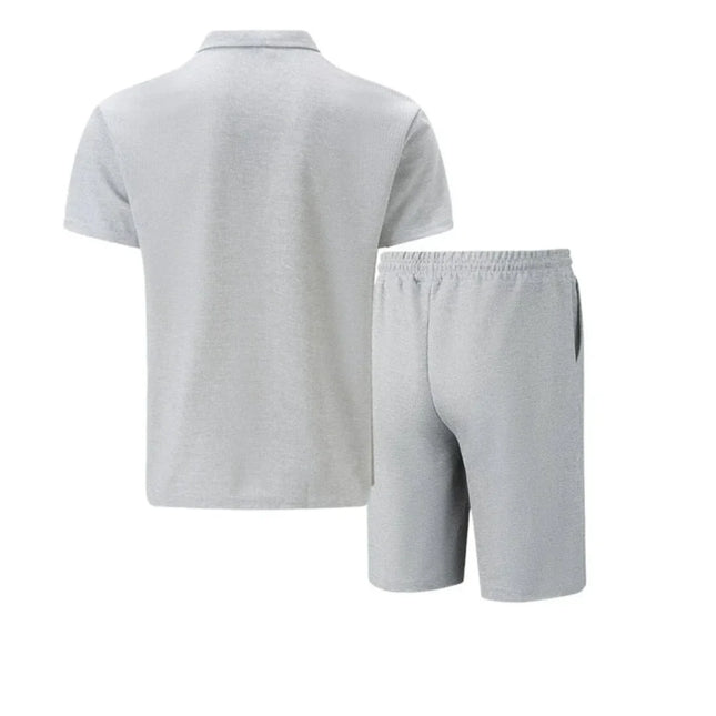 Men's Polo Shirt and Shorts Cotton Co-ord Set