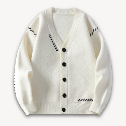 Men’s Oversized Cardigan Wool Blend Button-Up