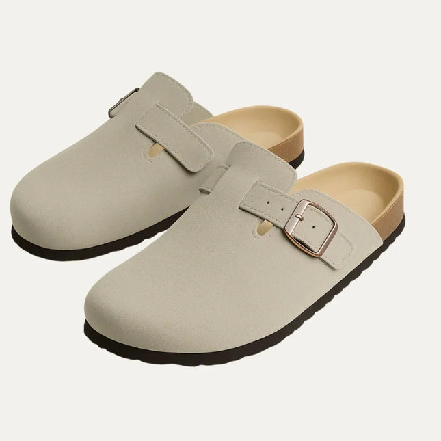 Men's Suede Clogs Grey - Relaxed Old Money Style