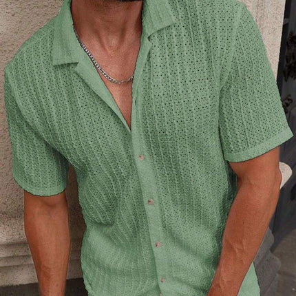 Men's Casual Shirt Slim Fit Short Sleeve