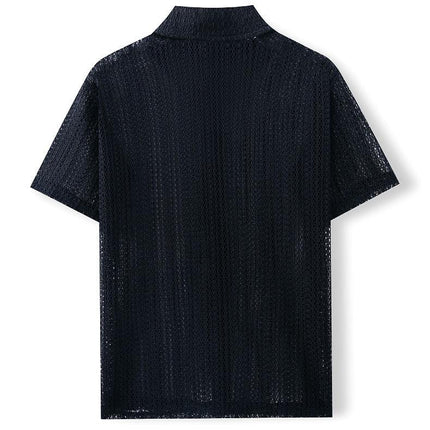 Men's Knitted Polo Shirt Summer Style