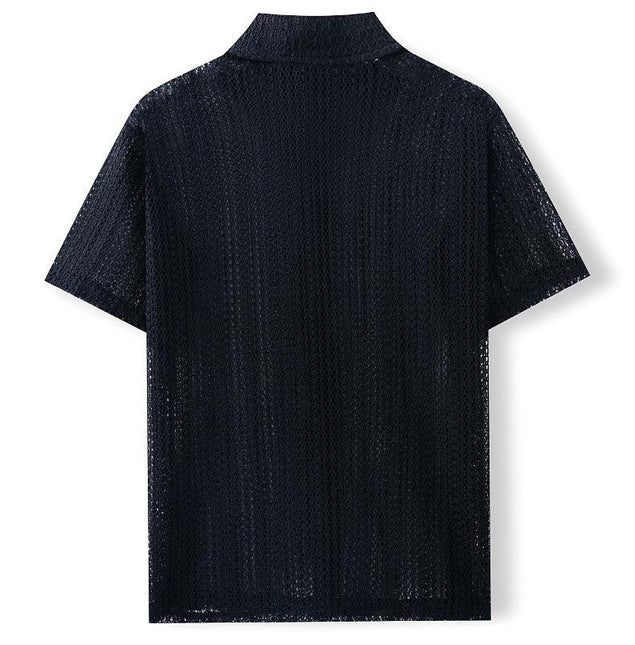 Men's Knitted Polo Shirt Summer Style