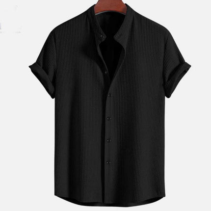 CoastalEase Men’s Summer Short Sleeve Shirt | Relaxed Fit Lightweight Top in Solid Colors - northernnomad