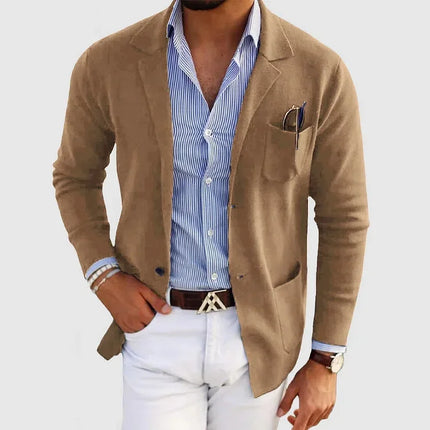 Men's Knit Blazer Lightweight Casual Style