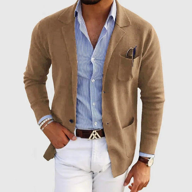 Men's Knit Blazer Lightweight Casual Style