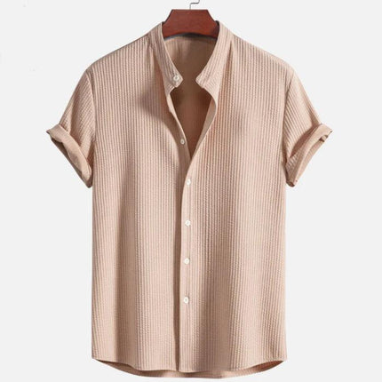 CoastalEase Men’s Summer Short Sleeve Shirt | Relaxed Fit Lightweight Top in Solid Colors - northernnomad