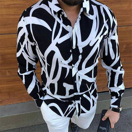 Men's Casual Button-Up Shirt Long Sleeve