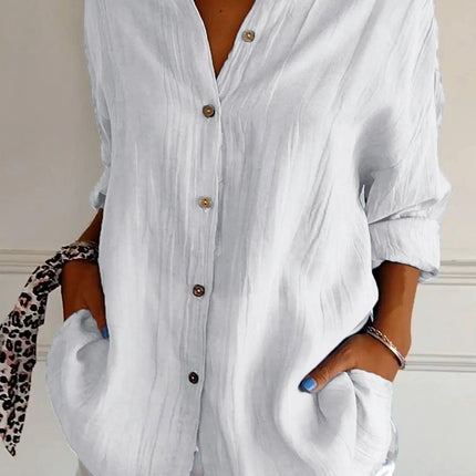Women's Long Sleeve Button-Down Shirt Casual Style