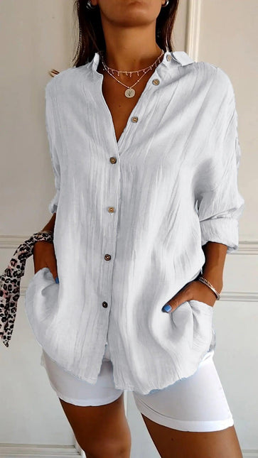 Women's Long Sleeve Button-Down Shirt Casual Style