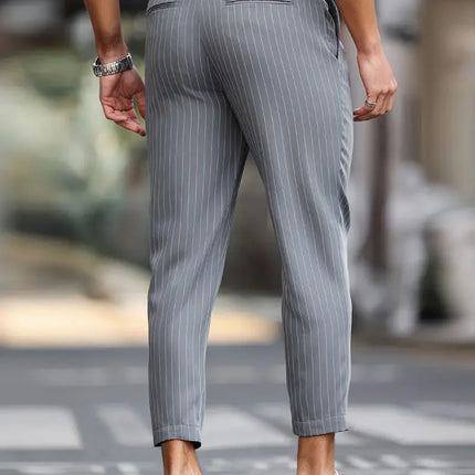 Men's Elegant Striped Trousers