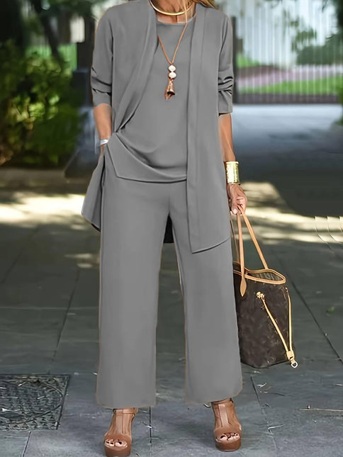 3-Piece Women's Pantsuit – Elegant & Versatile Ensemble