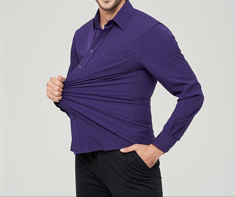 Men’s Long Sleeve Dress Shirt Cotton Breathable Modern Fit