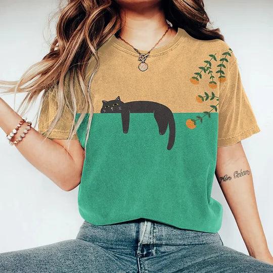 Women's Graphic T-Shirt Two-Tone Style