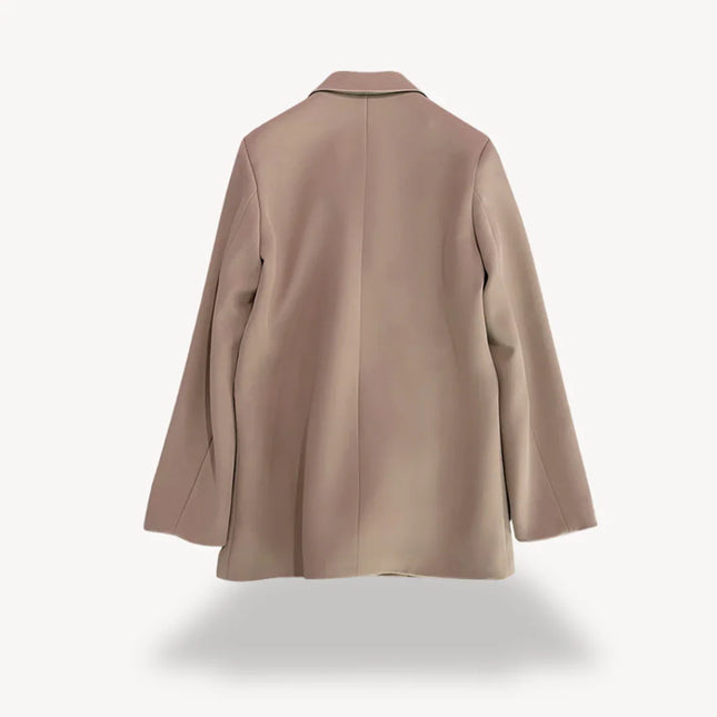 Women's Double-Breasted Blazer Formal Jacket
