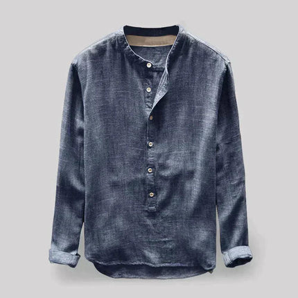 Men's Long Sleeve Button-Up Shirt Classic Style
