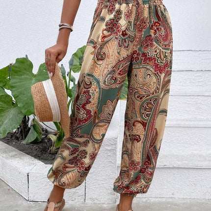 Women's Harem Trousers Bohemian Elephant Print