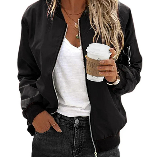 Women's Bomber Jacket Long Sleeve